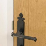 Composite Wood Texture Door and Traditional Steel Handle