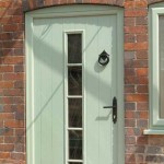 Composite Green Wood Effect Entrance Door