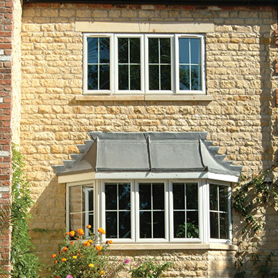 White Casement Bay Windows