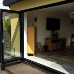 black bifold doors