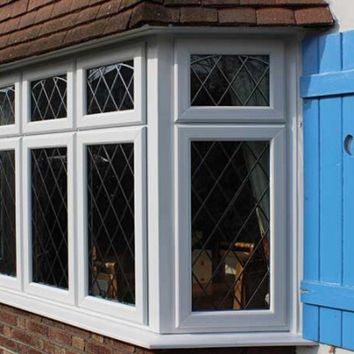UPVC casement windows with timber boxes