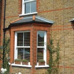 White bay sash windows