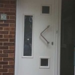 White Composite Door with Bar handle