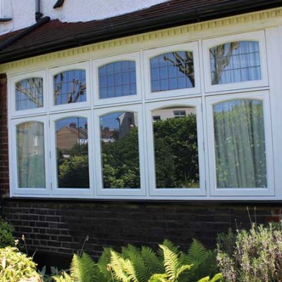 White front casement windows